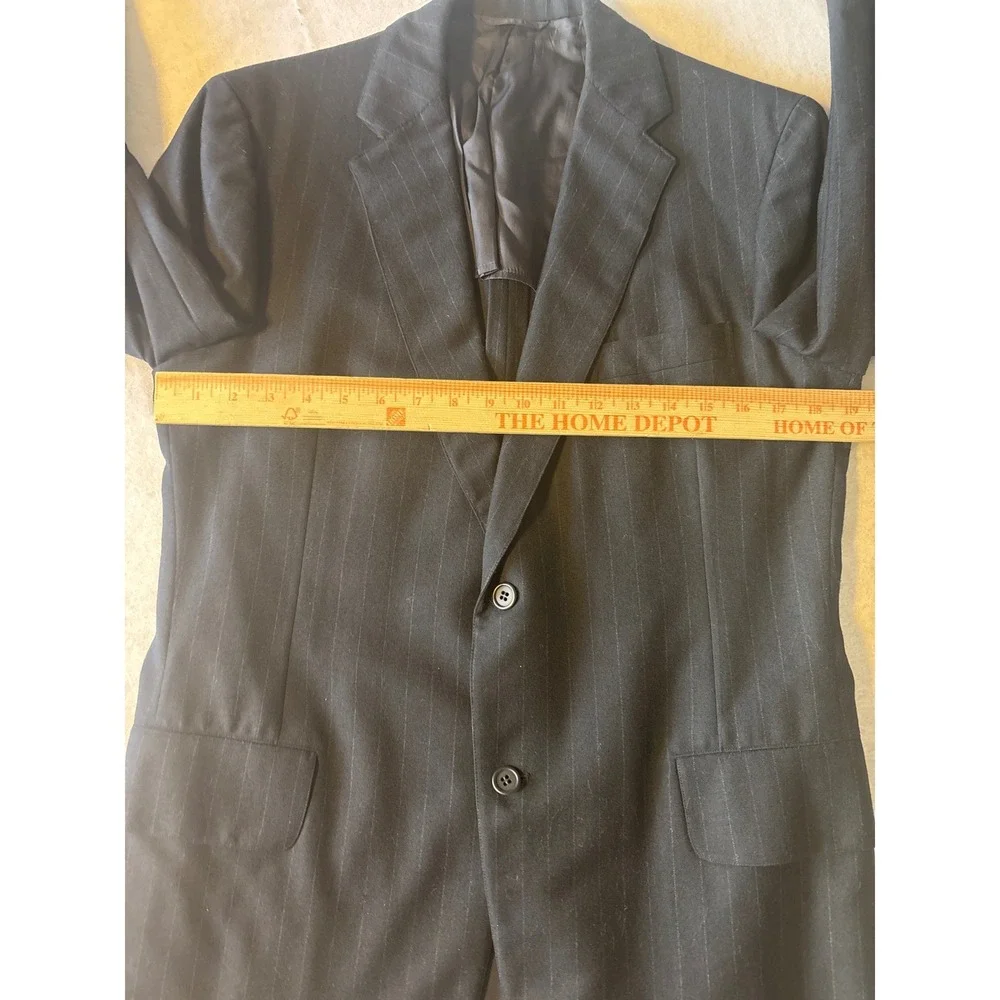 Paul Stuart Southwick Blazer Mens Navy Pinstripe Wool 2 Button Sport Coat sz 38